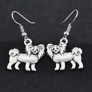 *papiyon* earrings! silver * dog liking * pet love . house * accessory * present! gift * new goods unused goods * free shipping *
