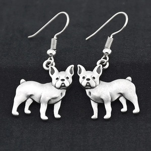 * Boston * terrier * earrings! silver * dog liking * pet love . house * accessory * present! gift * new goods unused goods * free shipping *