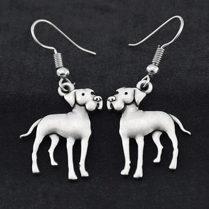 * Great *te-n* earrings! silver * dog liking * pet love . house * accessory * present! gift * new goods unused goods * free shipping *