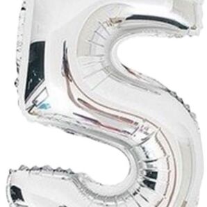 数字バルーン シルバー 誕生日 ウェディング パーティー シルバー 5 40cm