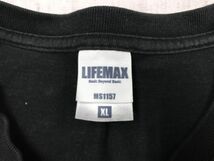LIFEMAX ライフマックス プリントボディーにも◎ 胸ポケット ポケT 半袖Tシャツ カットソー メンズ 大きいサイズ 大きいサイズ XL 黒_画像2