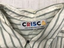 CRISCA クリスカ レトロ オールド カントリー 80s 90s 古着 西ドイツ製 ストライプ ブラウス トップス 長袖ドレスシャツ レディース 38 白_画像2