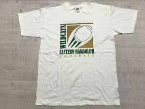 EASTERN RANDOLPH FOOTBALL WILDCATS アメフト オールド スポーツ アンビル anvil製 半袖Tシャツ カットソー メンズ L 白