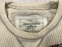 アバクロンビー＆フィッチ Abercrombie&Fitch アメカジ Vガゼット ダメージ加工 ワッフル ロンT 長袖Tシャツ カットソー メンズ 生成り_画像2