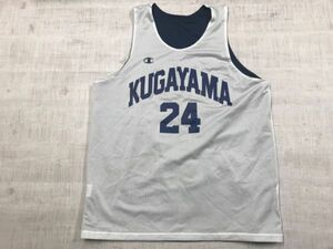 チャンピオン champion 久我山 カレッジ リバーシブル タンクトップ メッシュ バスケ ユニフォーム シャツ メンズ 日本製 XO 白/紺