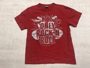 ザ・デイサービス・ショウ It's Only Rock'n Roll 中尾ミエ 明治座 ミュージカル グッズ 半袖Tシャツ ラメプリント S 赤 United Athle製