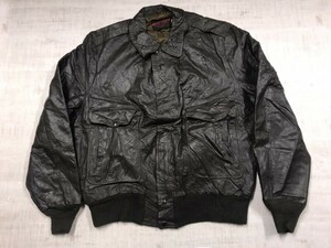 USA製 WEAR-GUARD RUGGED CLOTHES オールド アメカジ 古着 A-2型 本革レザー フライト ジャケット メンズ UL 茶色