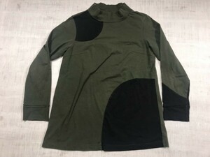 i+musenso Uni koSensounico handling btik mode bottleneck A line tops long sleeve T shirt cut and sewn lady's 38 khaki 