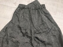 新品タグ付き Sartoria Saracena リネン麻100% ITALY製 フレア ブーツカット ワイド ガウチョパンツ ボトムス レディース XXS グレー_画像3