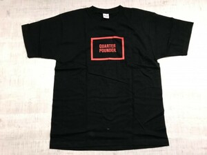 クォーターパウンダー QUARTER POUNDER マクドナルド McDonald 00s グッズ 半袖Tシャツ カットソー メンズ バックプリント有 L 黒