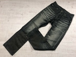 バックナンバー BACK NUMBER ネオグランジ Y2K ロック モード 古着 鬼ヒゲ デニム パンツ ジーンズ ボトムス メンズ ジップフライ 28 濃紺