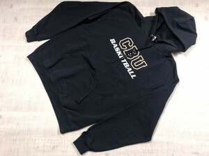 チャンピオン Champion オールド カレッジ バスケットボール スポーツ 古着 CBU BASKETBALL プルオーバー スウェット パーカー メンズ L 紺