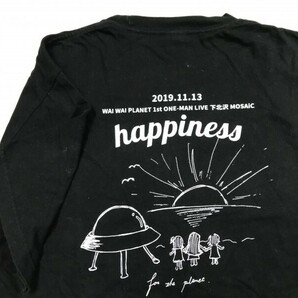 WAI WAI PLANET 2019.11.13 下北沢MOSAiC ワンマンライブ happiness アイドル 半袖Tシャツ メンズ コットン綿100% XL 黒の画像3