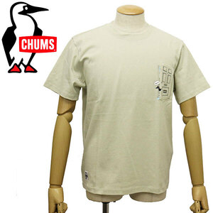 CHUMS (チャムス) CH01-2348 Go Outdoor Pocket T-Shirt ゴーアウトドアポケットTシャツ CMS151 G057Greige S