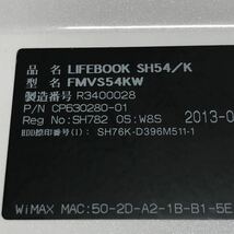 FUJITSU 富士通 LIFEBOOK 型番:FMVS54KW SH54/K Core15 ジャンク 液晶焼け有 動作確認済 受電コード有 YS Y2P0_画像8