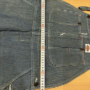 ビンテージ Dickies ディッキーズ オーバーオール ストライプ サロペット 古着 USA ヒッコリー ワーク の画像6