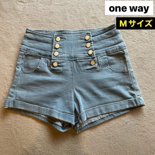 one way デニム ショートパンツ