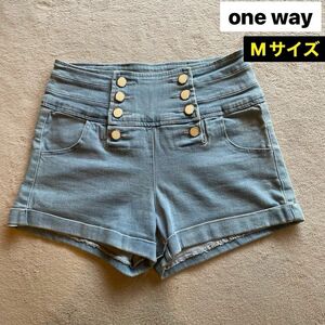 one way デニム ショートパンツ