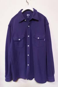 90's OLD STUSSY Shirts Jacket size M USA製 オールド シャツ ジャケット ネイビー 紺タグ