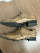 【M】MICHEL KLEIN　革靴　ブラウンカラー　サイズ：24.5ｃｍ　メンズシューズ　紐靴　天然革　_画像5