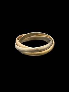 【C】カルティエ　Cartier　トリニティ　リング　18k　９号　ゴールド　総重量約3.7ｇ　指輪