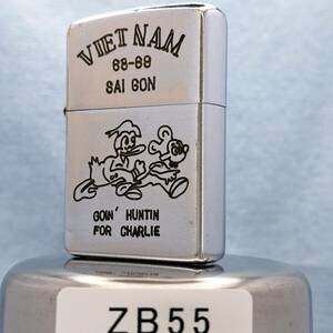 1000円～ zippo 美品 ベトナム フルメタルジャケット 1968年製 60年代 ミッキー&ドナルド ジッポー オイルライター USA ZB55