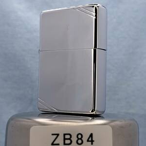 1000円～ zippo 美品 ダイアゴナルライン ビンテージ レプリカ シルバー SILVER color 1987年製 80年代 PAT.2032695 ジッポー USA ZB84