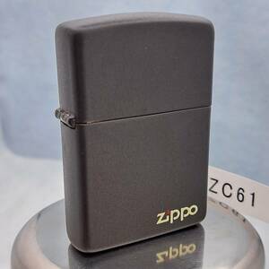 1円～ zippo 超美品 ダブルイヤー ブラッククラックル ジッポー オイルライター USA ZC61