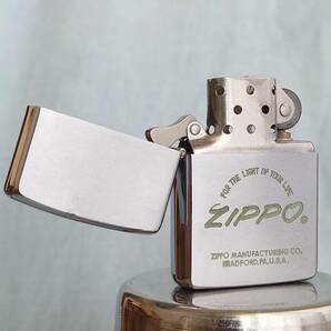 1000円～ zippo 美品 イタリック 希少モデル 80年代 1986年製 シルバー SILVER color フラットボトム ジッポー オイルライター USAの画像4