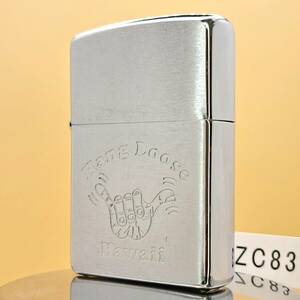 1000円～ zippo 美品 HAWAII ハワイアン シルバー SILVER color キャンドボトム CANNED BOTTOM1 996年製 ジッポー オイルライター USA ZC83