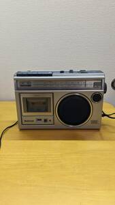 昭和レトロ　ビンテージラジカセ　ナショナル　RX-1650　カセットデッキ/AM/FM（ワイドFMまで受信可能※札幌地域の場合）　稼働品　中古