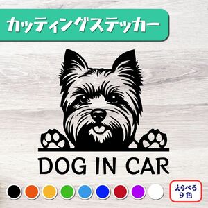 カッティングステッカー DOG IN CAR ヨークシャーテリア