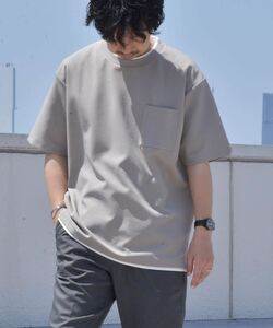 SHIPS any: 〈吸水・速乾・ストレッチ〉 フェイク レイヤード Tシャツ 24SS◆ Lキャメル