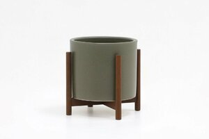 送料無料 新品 MODERNICA セラミック プランター シリンダー テーブルトップ ペブル 室内用 鉢カバー