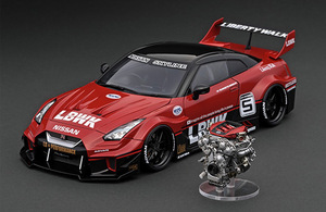 WEB限定 イグニッションモデル IG2855 1/18 LB-Silhouette WORKS GT Nissan 35GT-RR Red/Black #5 With Engine