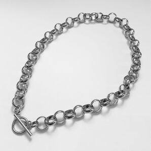 チェーンマンテルネックレス 丸型 シルバー 12mm