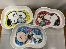 SNOOPY　スヌーピー　ポリ食器　３点セット　まとめ売り　サーティワンアイス　ノベルティ 子ども用食器 ポリプロピレン食器　プレート _画像1