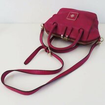 S03 TORY BURCH トリーバーチ レザー 2WAY ハンドバッグ ショルダーバッグ パープル_画像6