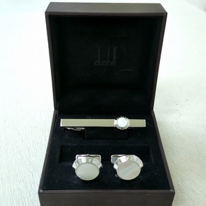  Alfred Dunhill necktie pin cuff links silver 925