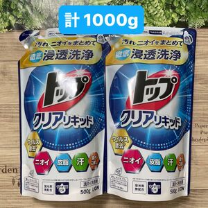 ライオン LION トップ クリアリキッド つめかえ用 500g × 2袋セット 洗たく用洗剤