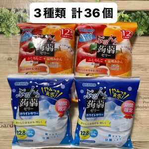 ぷるんと蒟蒻ゼリー オリヒロ ORIHIRO ふじりんご 温州みかん ホワイトサワー 3種類 計36個