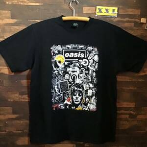 オアシス　OASIS イラスト Tシャツ　XXLサイズ　ロックバンド　半袖