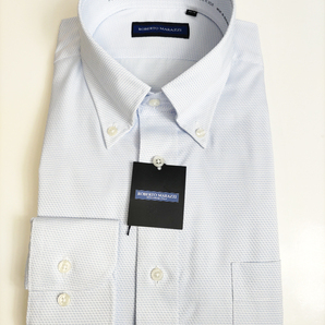 形態安定シャツ LLサイズ 42-78 ボタンダウン サックスドビー 長袖 新品 ドレスシャツ カッターシャツ RM4000-2の画像1