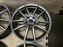 程度良 weds LEONIS【18×7J インセット+47 PCD114.3 5H】軽量 MADE IN JAPANアルミホイール 4本_画像5