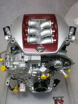 イーグルモス 週刊日産GT-R　1/4 R35VR38DETT エンジン模型完成品　アクリルケースカバー付き　エンジンサウンド確認_画像6