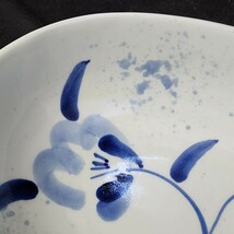 染付花絵　26,5cm　楕円盛鉢　未使用　/オーバルボウル/大鉢/食器/陶磁器/_画像5