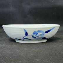 染付花絵　26,5cm　楕円盛鉢　未使用　/オーバルボウル/大鉢/食器/陶磁器/_画像2