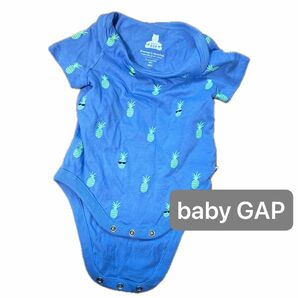 値下げ ！ロンパース ベビー 半袖 ベビー服 BABY ベイビーギャップ パイナップル ブルー 男の子 GAP 肌着