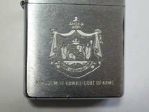 ZIPPO ジッポー オイルライター KINGDOM OF HAWAII COAT OF ARMS ハワイ王国の紋章 1998年 6月 火花確認 点火未確認 現状中古品_画像2