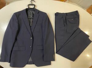 紳士スーツ⑤　ブルー色　薄青色　上下セット　Y5　スリムタイプ　股下77.0cm　多数出品　カラー デザイン バリエーション多数